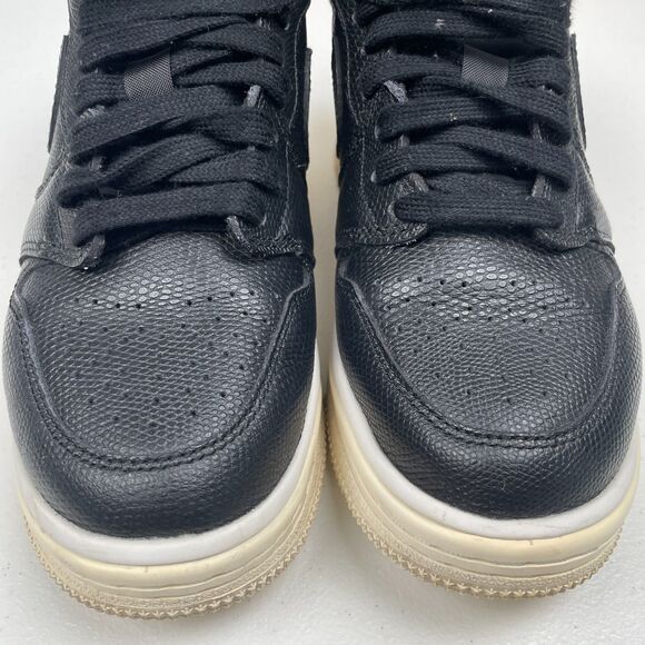 Nike‎ Air Jordan 1 Low Lifted Platform Sneakers Womens 6 Black Premium Leather - Picture 5 of 12